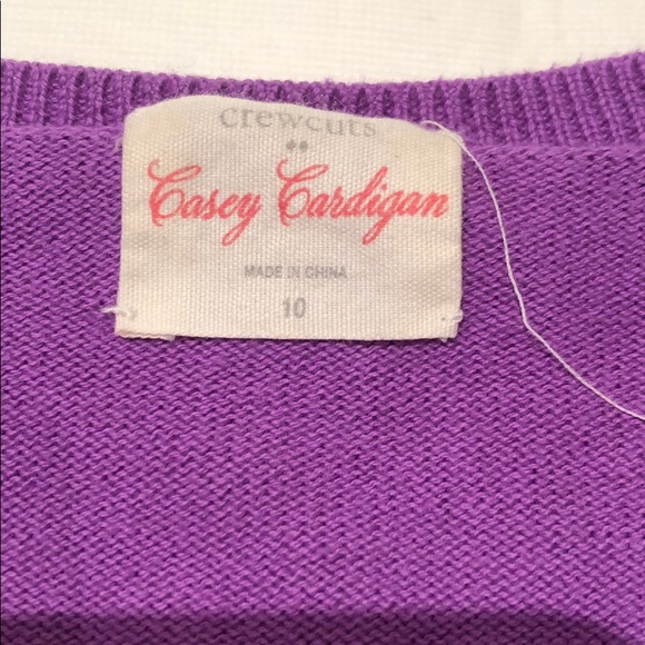 J Crew purple Casey Cardigan with jewels - Picture 2 of 3